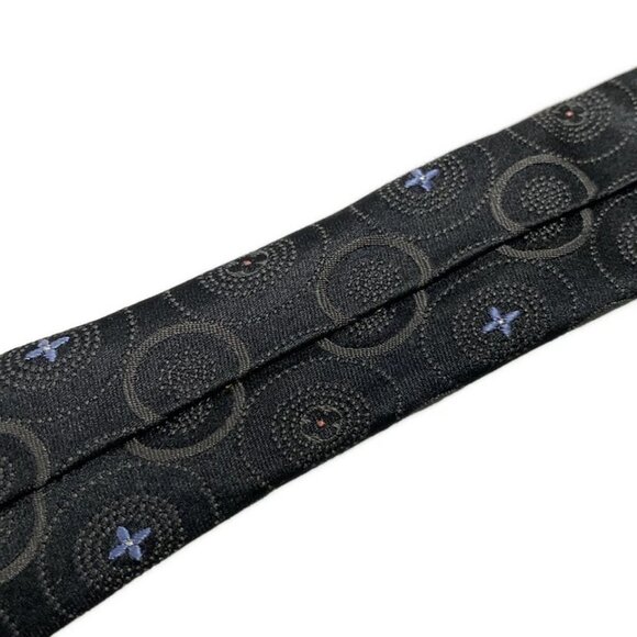LOUIS VUITTON - Dark Navy Light Blue Multi Unconfirmed Men's Tie 149-071825 - Picture 4 of 8